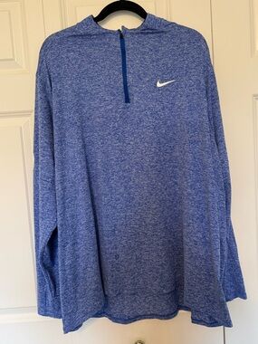 Nike NFL Snickers Chocolate Blue Heather Zip Long Sleeve Athletic Pullover 3XL